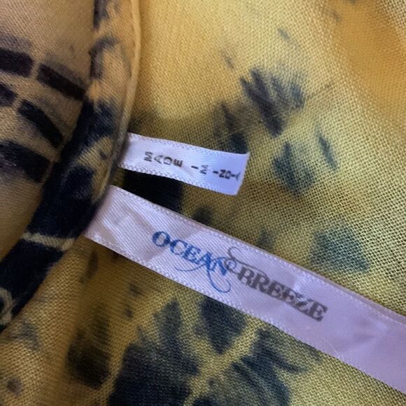 Ocean Breeze Free Size Scoop Neck Short Sleeve Embroidered Hi Low Maxi Dress - Picture 6 of 10